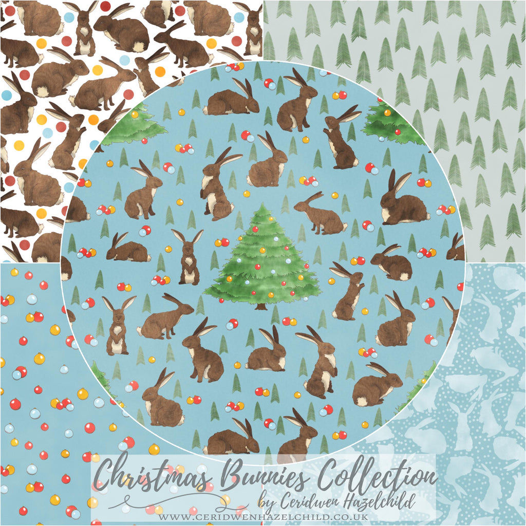 Christmas Bunnies Fabric Collection