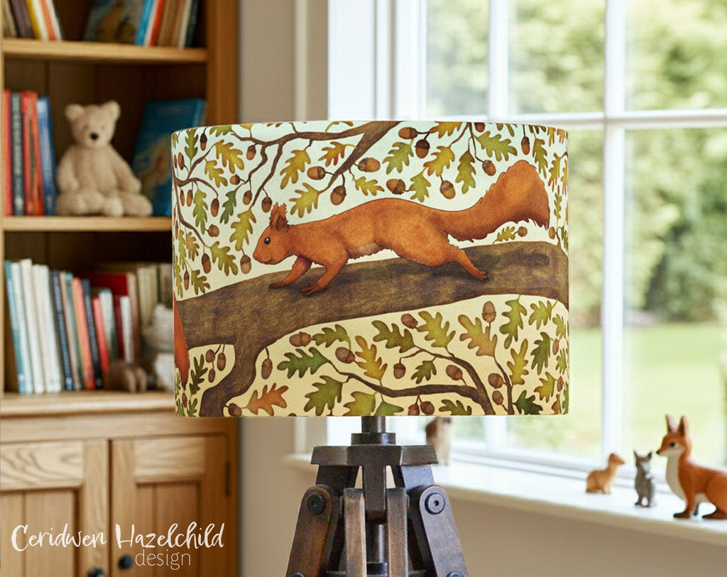 The Story Behind My Red Squirrel Lampshade – Calm, Woodland-Inspired Light