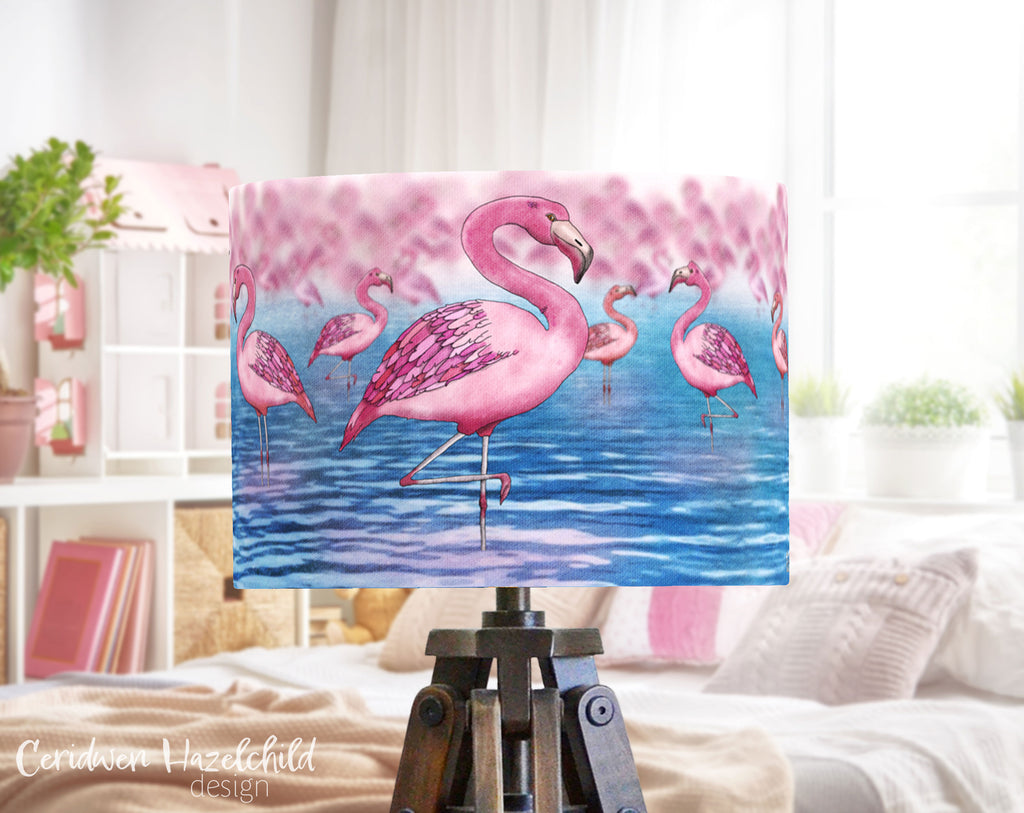 Flamingo Lampshade by Ceridwen Hazelchild Design
