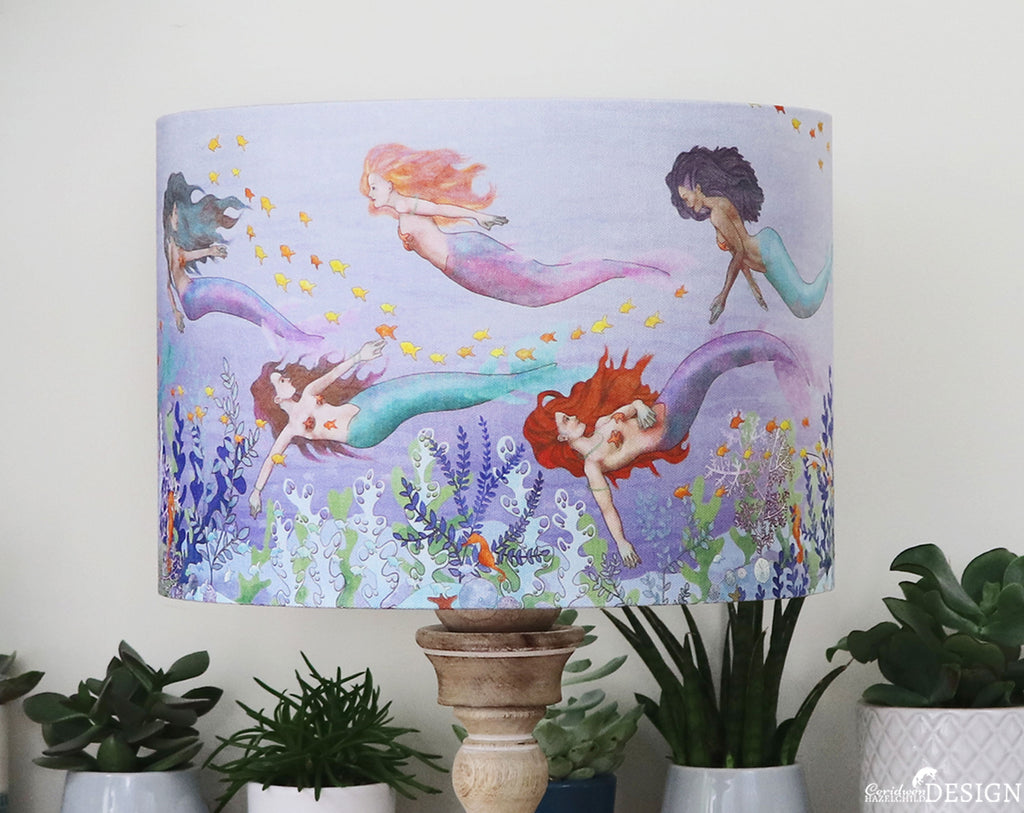 A Mermaid Lampshade illustrared by Ceridwen Hazelchild