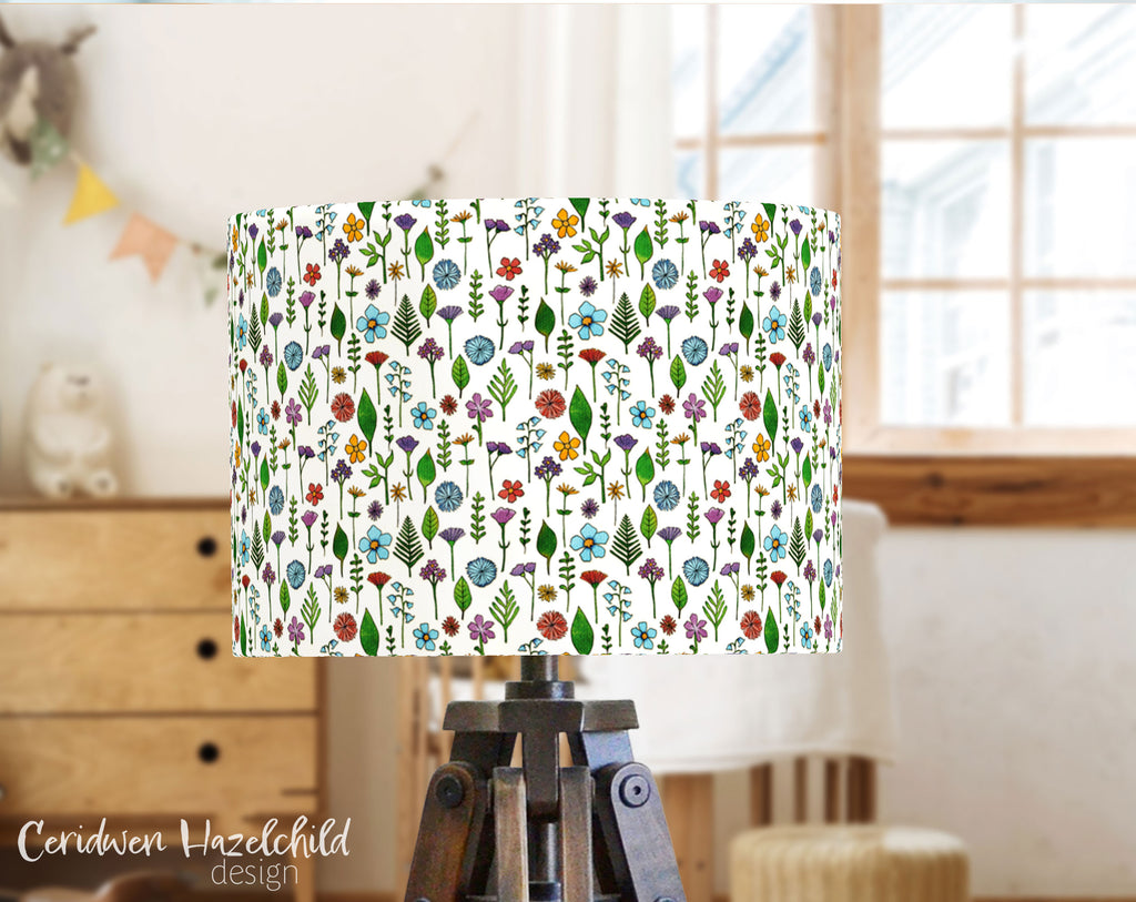 Wild Flower Lampshade by Ceridwen Hazelchild Design
