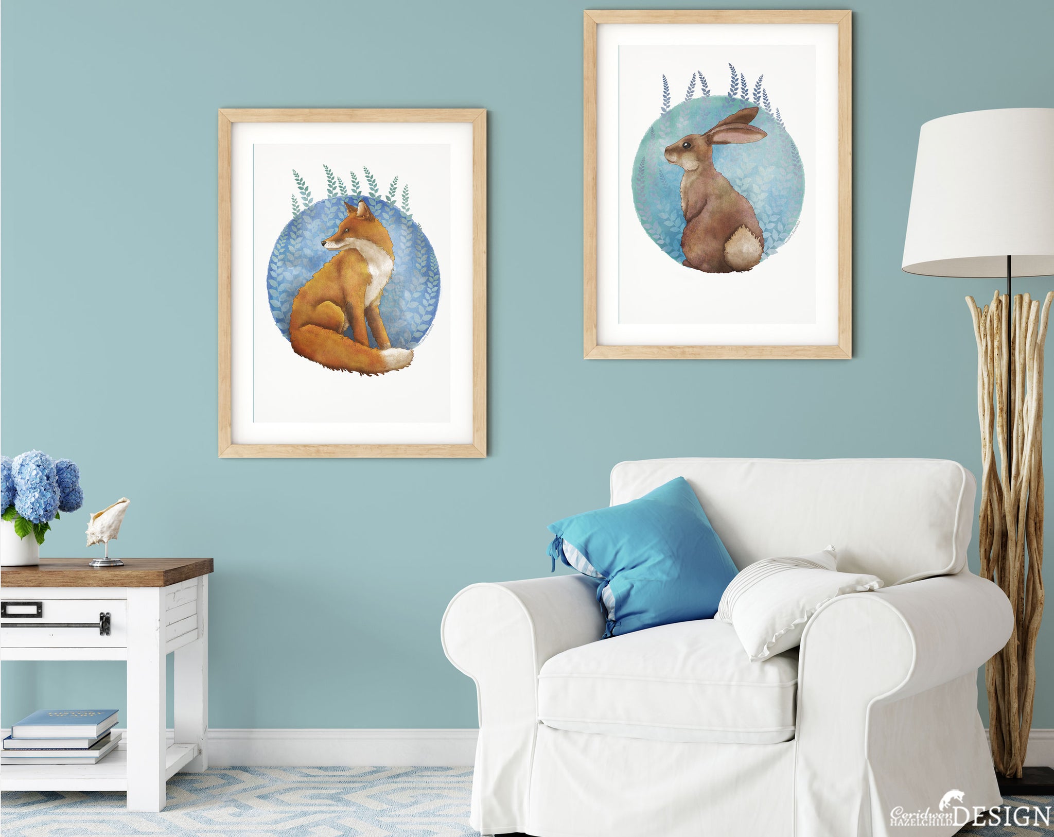 Red Fox Art Print Woodland Animal Wall Art for Nursery or Home