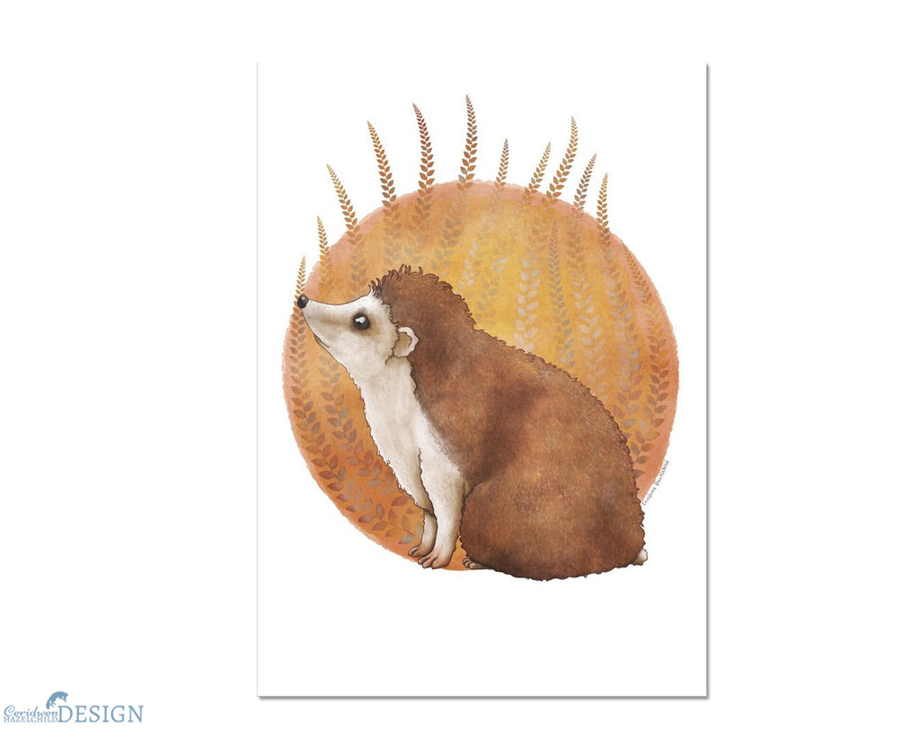 Hedgehog Art Print by Ceridwen Hazelchild